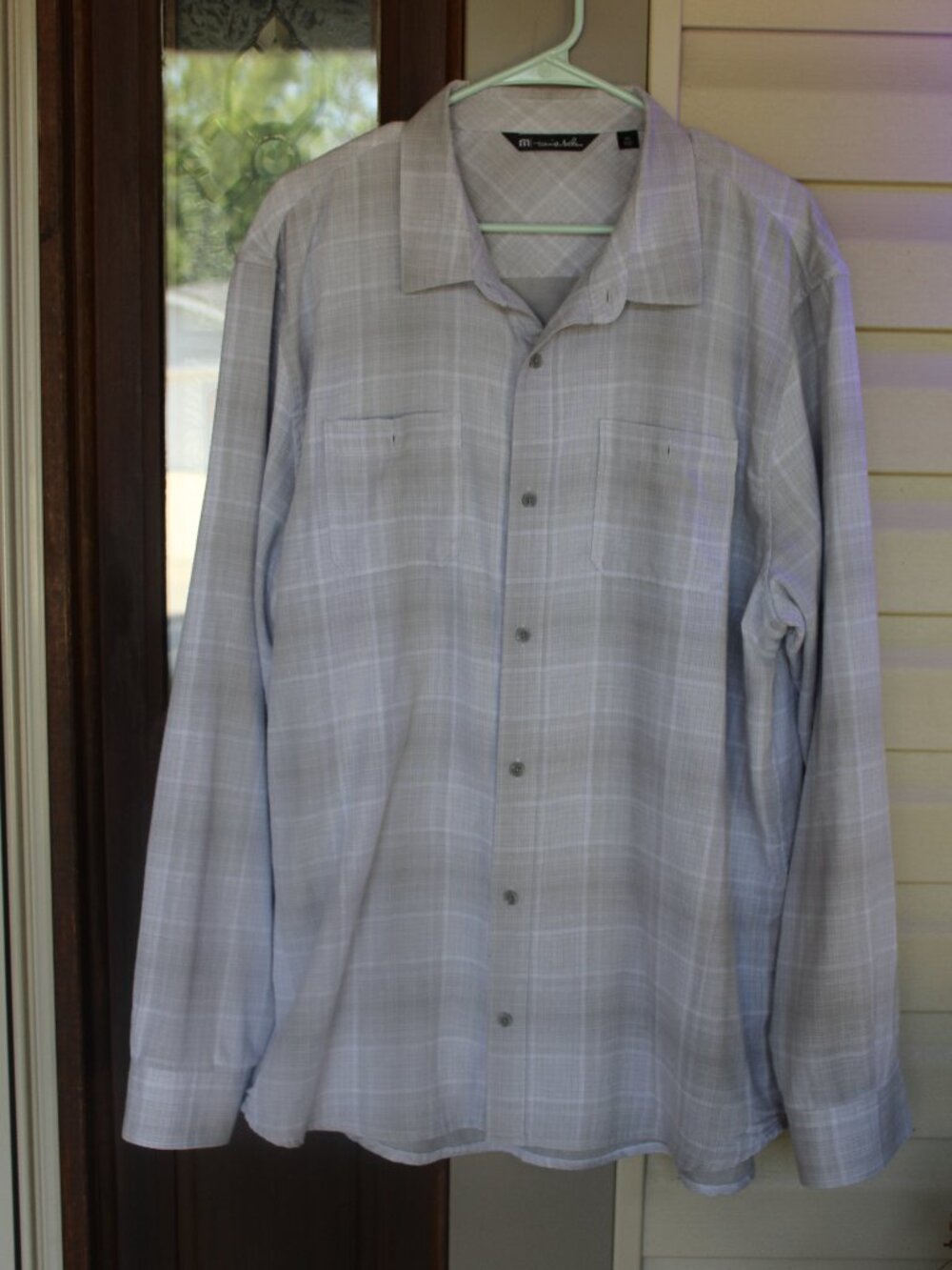 Travis Mathews Long Sleeve Button Down XXL Light Gray